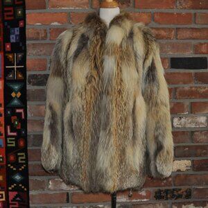 Stunning La Vay Limited 100% Afghan Fox Fur Coat 10 (S-M) Made in UK
